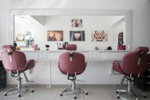 custom salon reception mirror